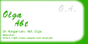 olga abt business card